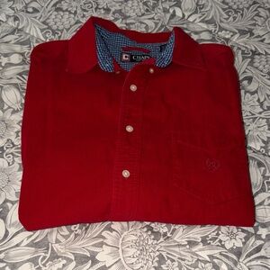 Vintage Chaps corduroy Vibrant Red Casual Button Down Shirt